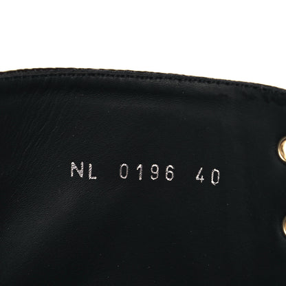 Louis Vuitton Monogram Calfskin Wonderland Flat Ranger Boots 40 Black 7 of 10
