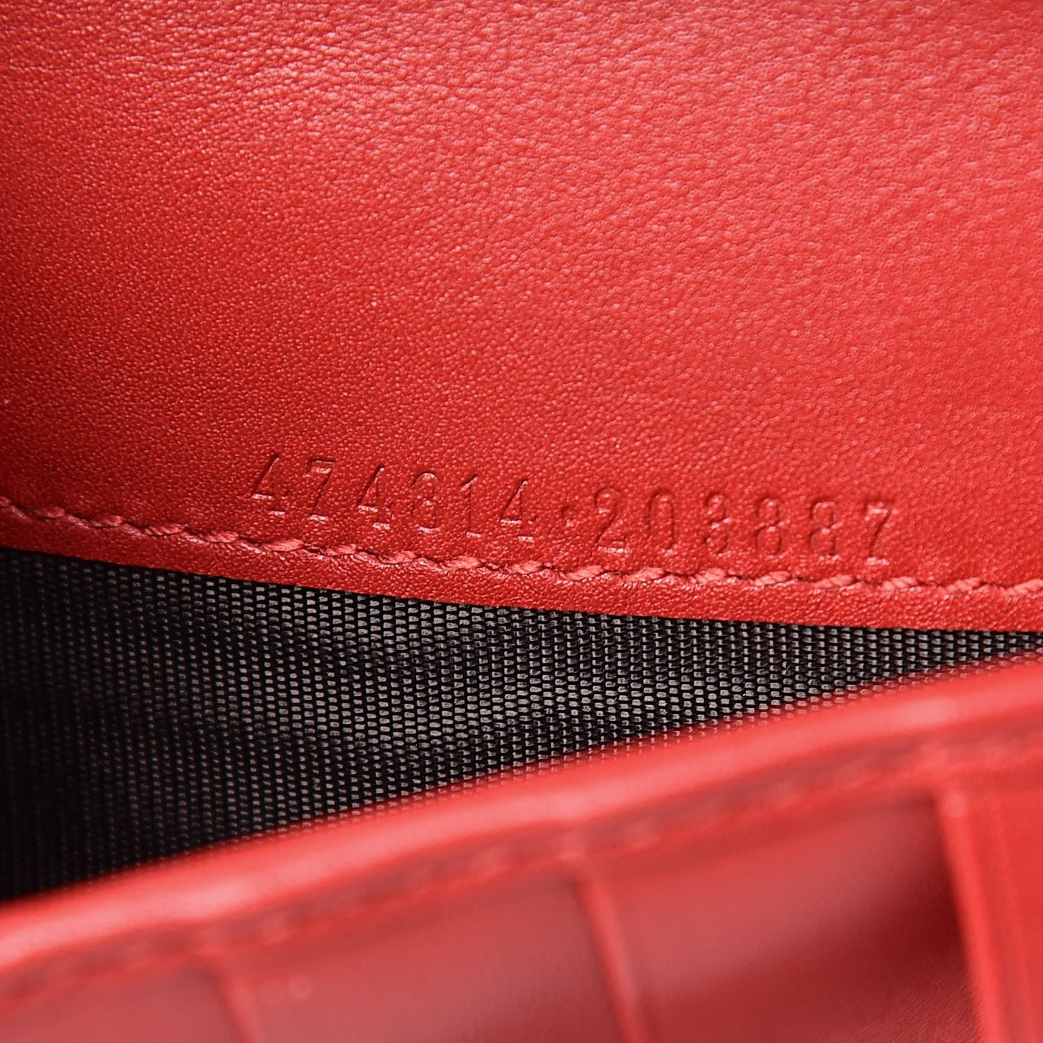 Gucci Calfskin Matelasse GG Marmont Zip Around Organizer Wallet Hibiscus Red 7 of 8