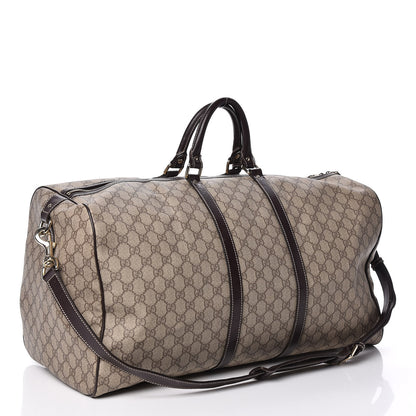 Gucci GG Plus Monogram Large Carry On Duffle Bag Brown 3 of 14