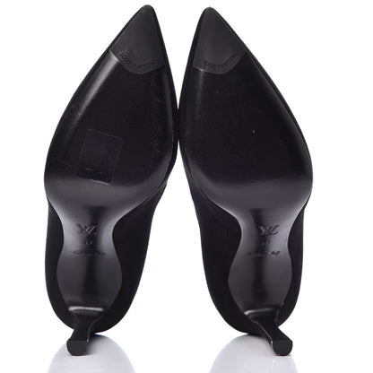 Louis Vuitton Suede Pumps 37 Black 5 of 10