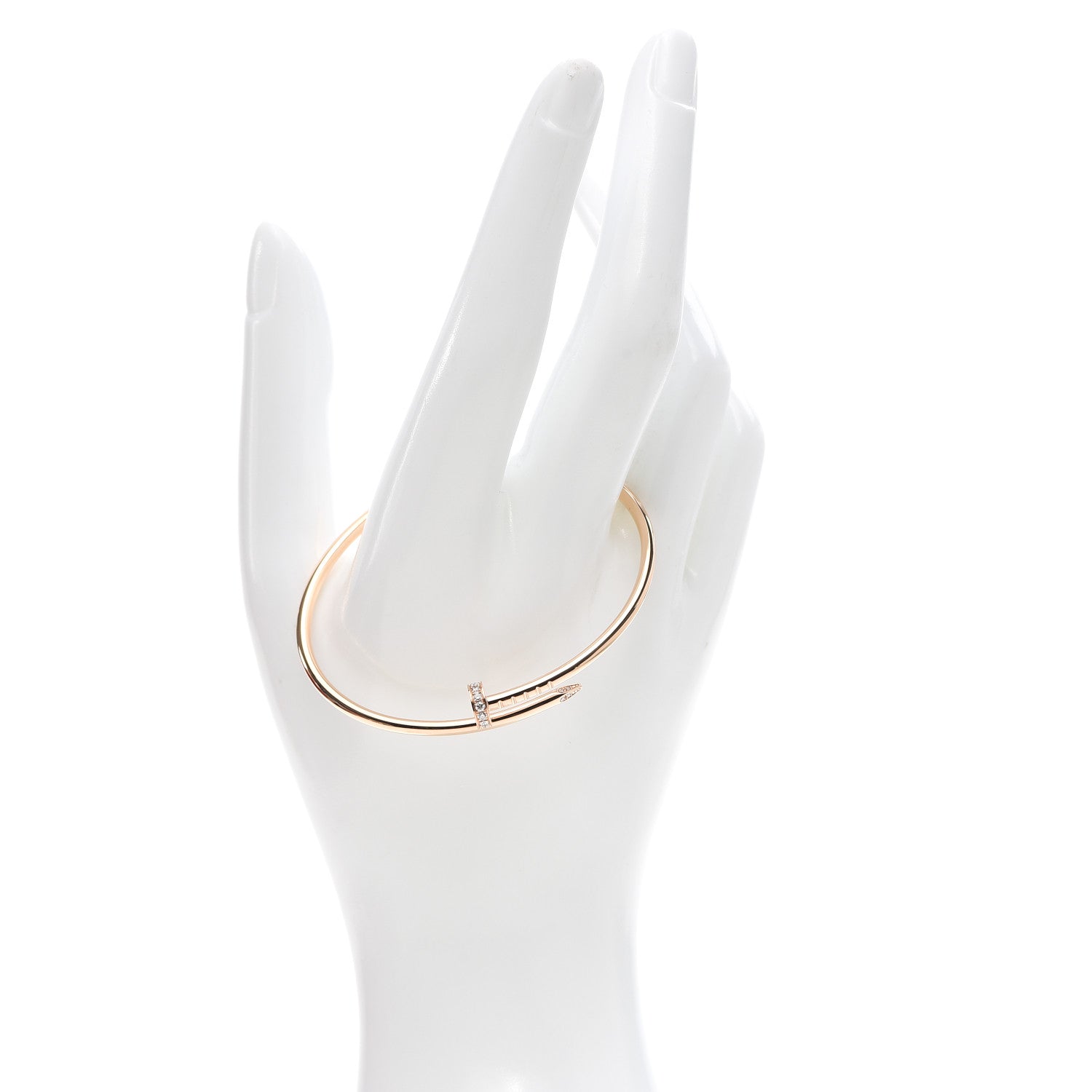 Cartier 18K Pink Gold Diamond Small Juste Un Clou Bracelet 16 2 of 5
