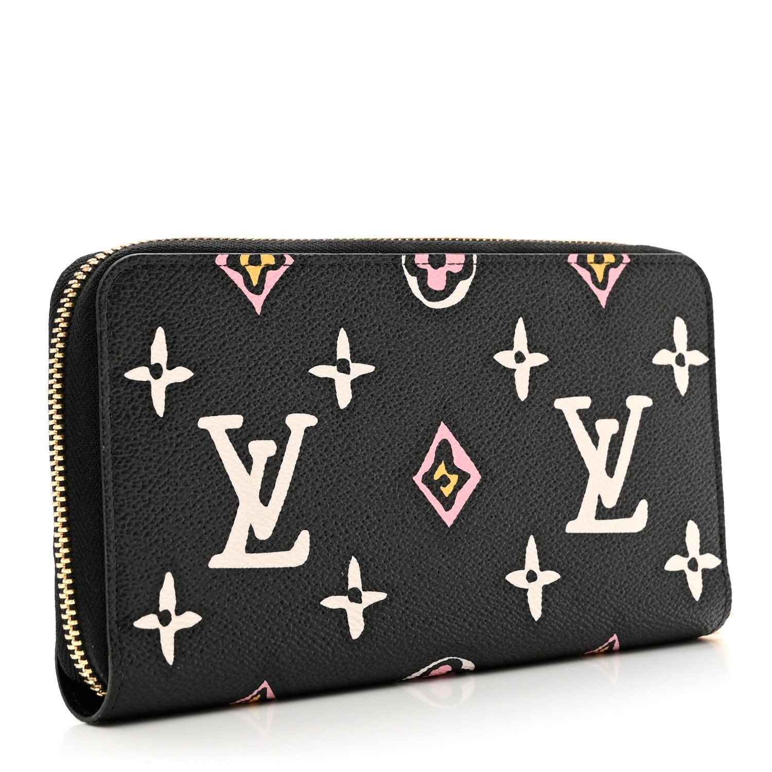 Louis Vuitton Monogram Giant Wild At Heart Zippy Wallet Black 3 of 6