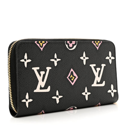 Louis Vuitton Monogram Giant Wild At Heart Zippy Wallet Black 3 of 6