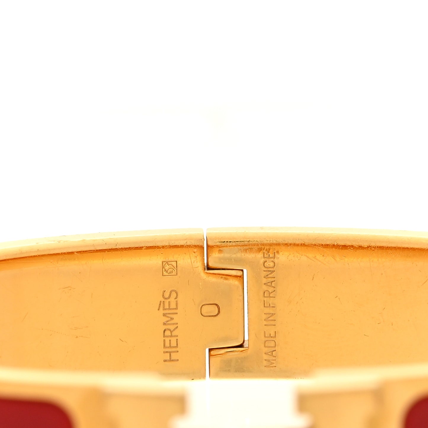 Enamel Narrow Clic Clac H Bracelet PM Rouge Amarante