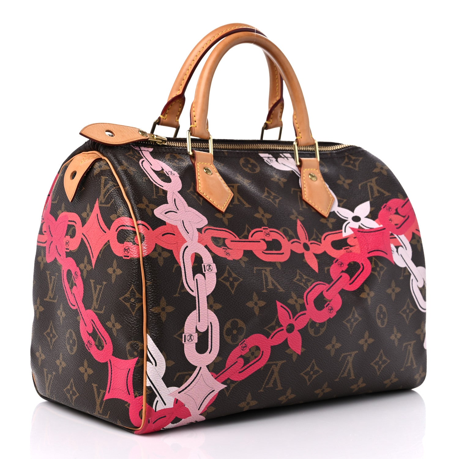 Louis Vuitton Monogram Bay Speedy 30 Rose Ballerine Poppy 3 of 16