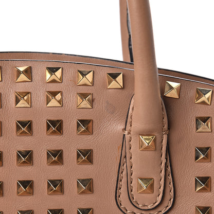 Valentino Garavani Vitello Rockstud All Over Dome Shopper Taupe 9 of 16