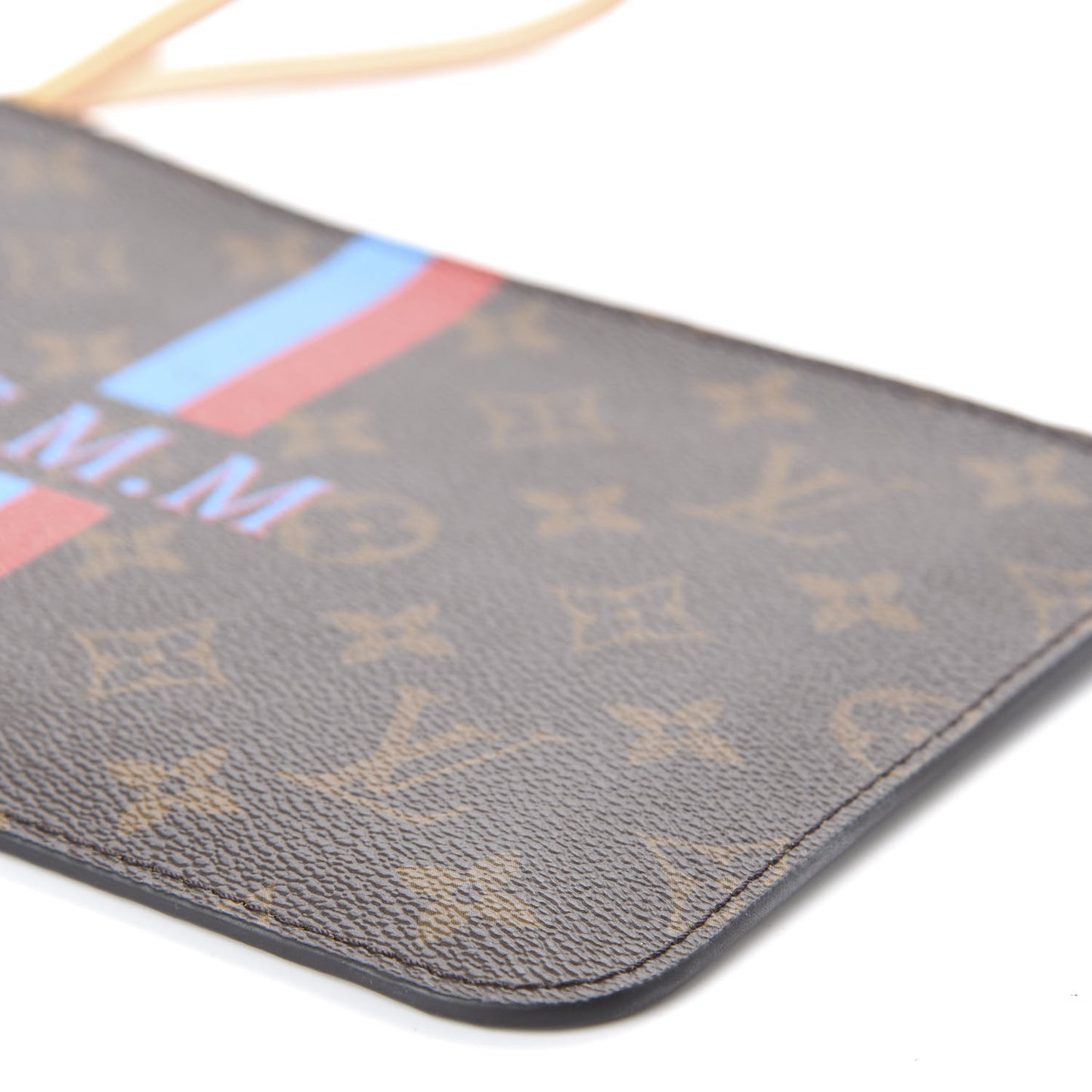 Monogram My LV Heritage Neverfull MM GM Pochette Bleu Clair Rouge