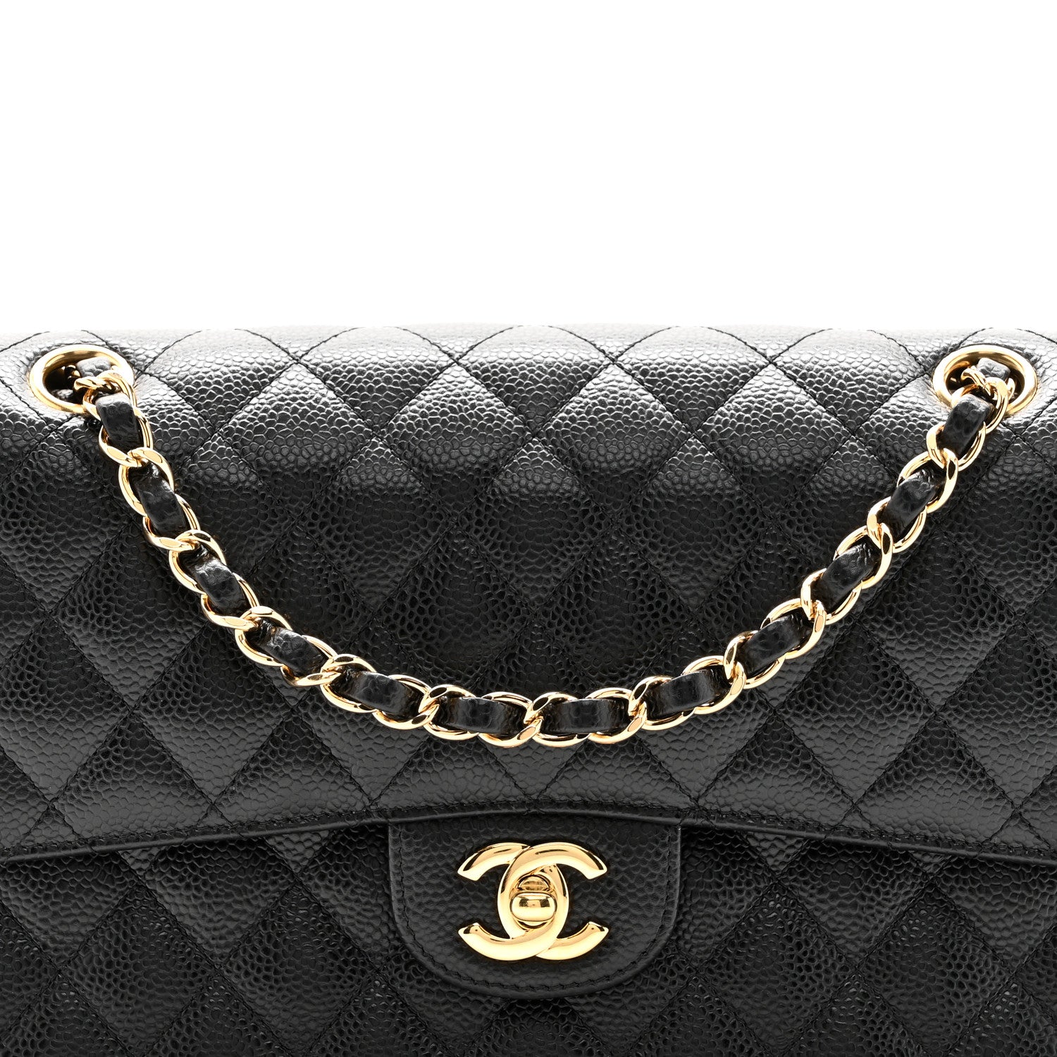 Chanel Caviar Quilted Medium Double Flap Black 8 of 11