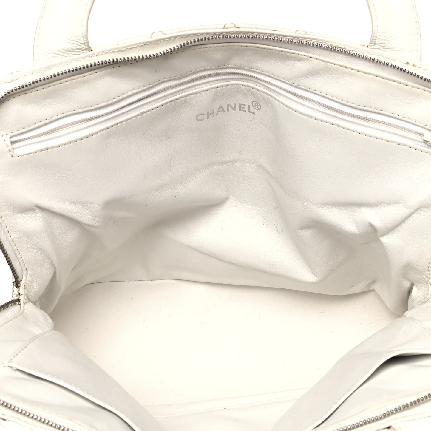 Caviar Quilted Shoulder Bag White