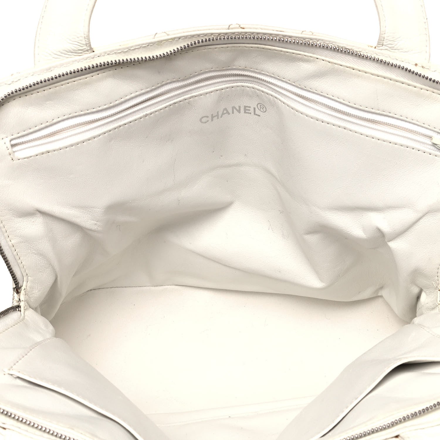 Chanel Caviar Quilted Shoulder Bag White 5 of 17