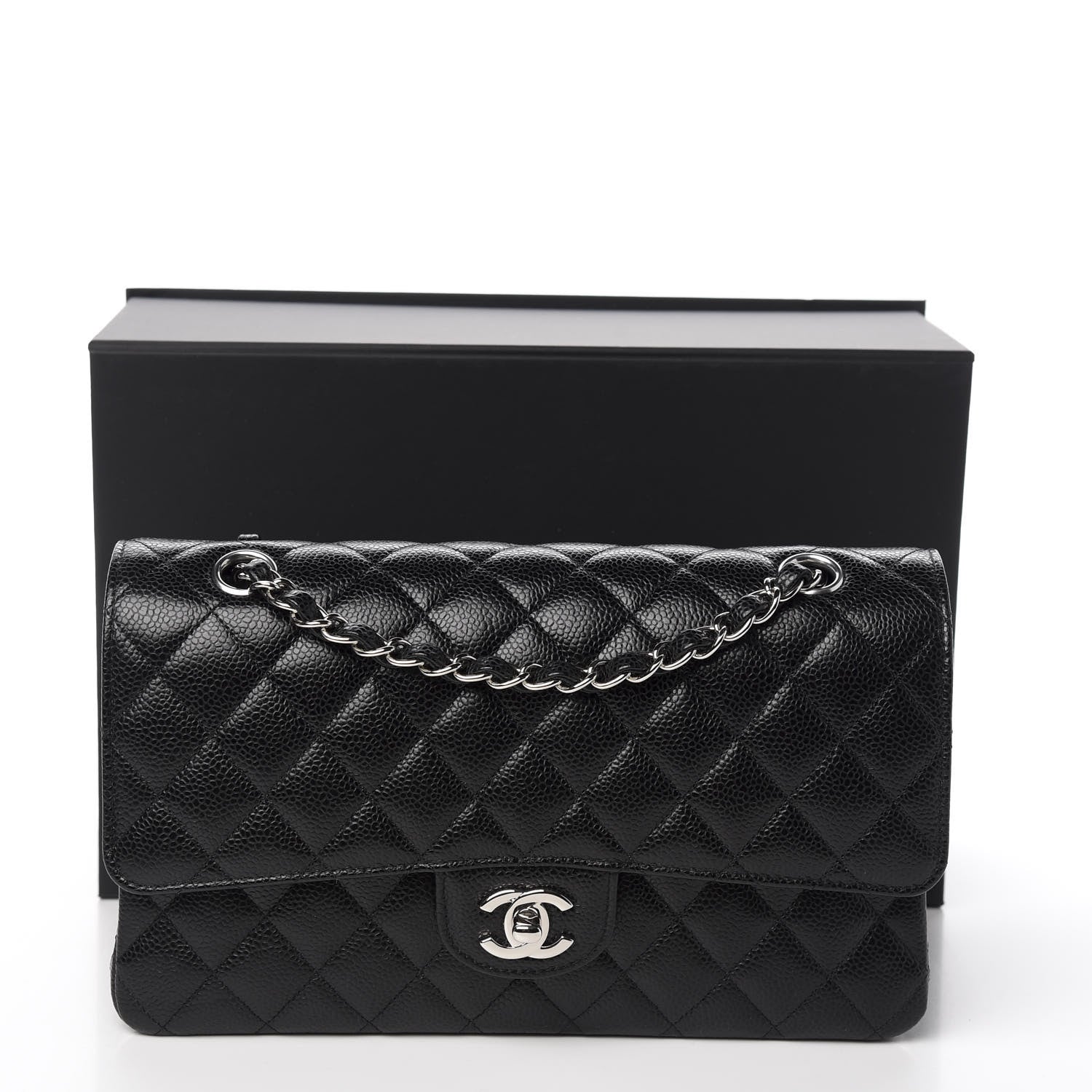 Chanel Caviar Quilted Medium Double Flap Black 10 of 10