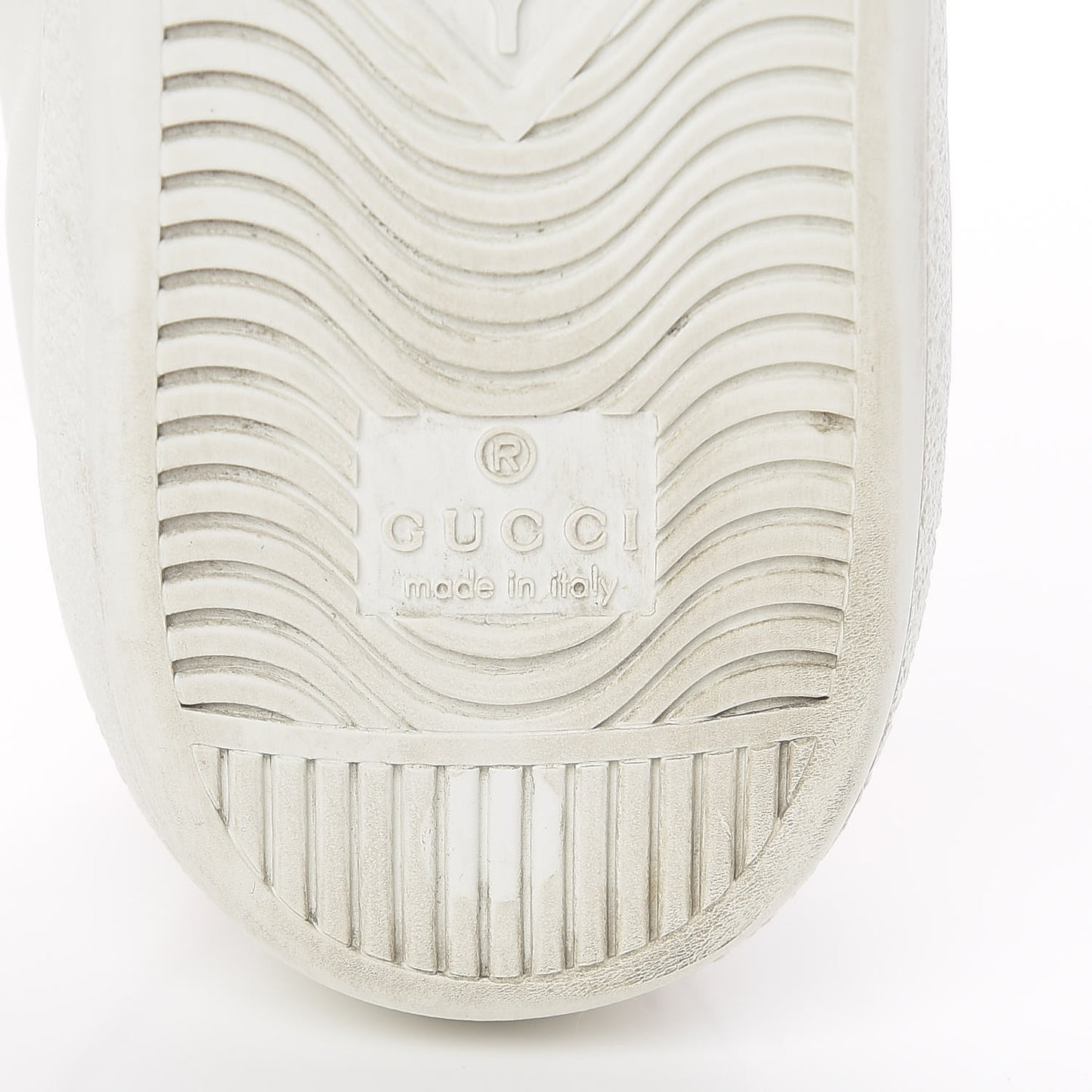 Calfskin Web Heart Embroidered Womens Ace Sneakers 37 White