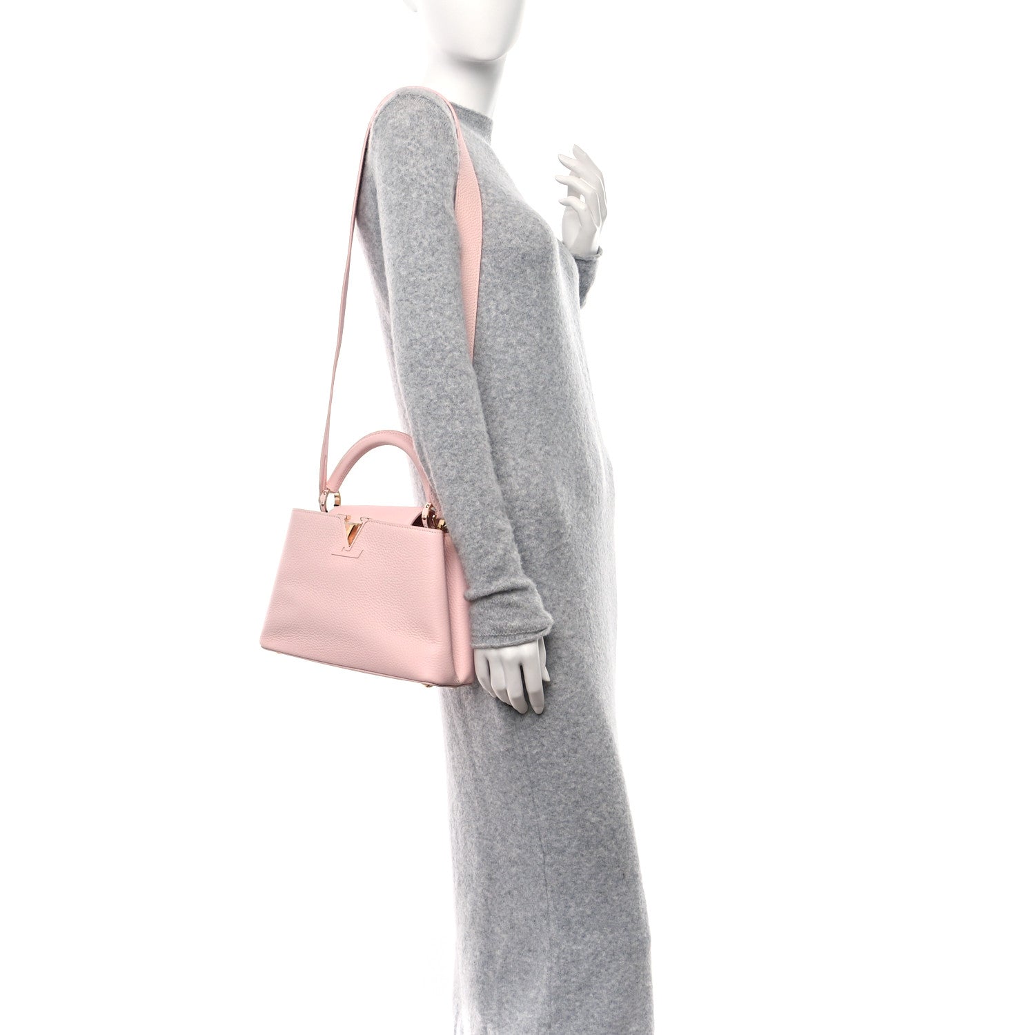 Louis Vuitton Taurillon Capucines BB Rose Jasmin 2 of 8