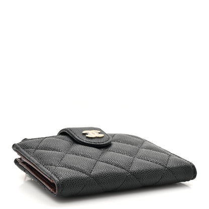Chanel Caviar Quilted Compact Zipped Pocket Wallet Black 4 of 10