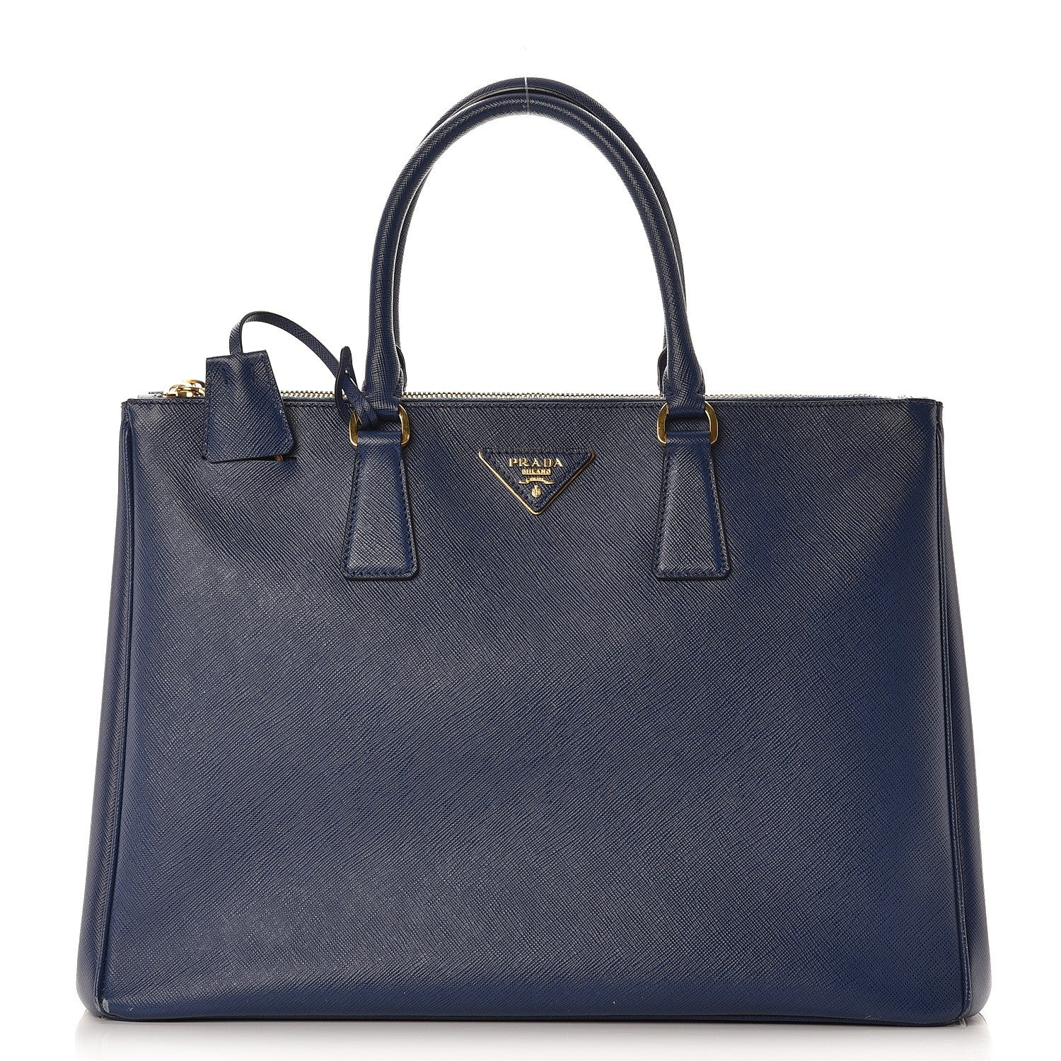 Prada Saffiano Large Galleria Double Zip Tote Bluette 1 of 14