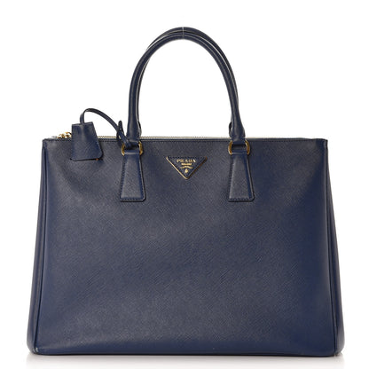 Prada Saffiano Large Galleria Double Zip Tote Bluette 1 of 14