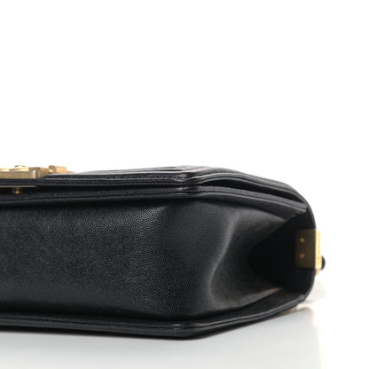 Chanel Caviar Chevron Quilted Medium Boy Flap Black 9 of 9