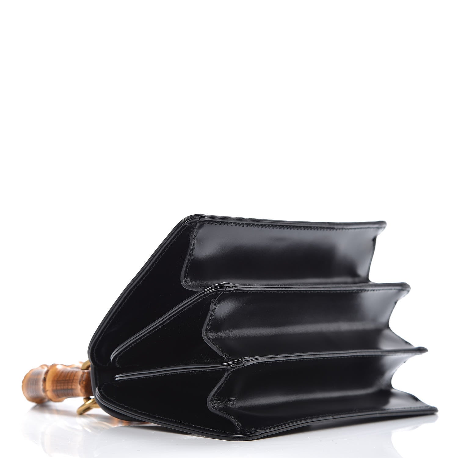 Gucci Calfskin Bamboo Mini Thiara Top Handle Bag Black 4 of 9