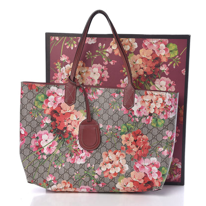 Gucci GG Supreme Monogram Blooms Medium Reversible Tote Beige Multicolor Dry Rose 16 of 16
