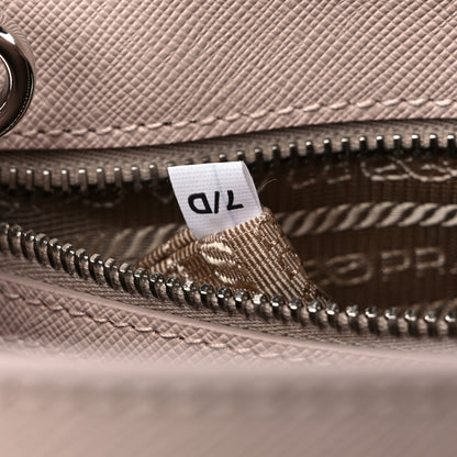 Prada Saffiano Lux Micro Galleria Shoulder Bag Ninfea 7 of 9