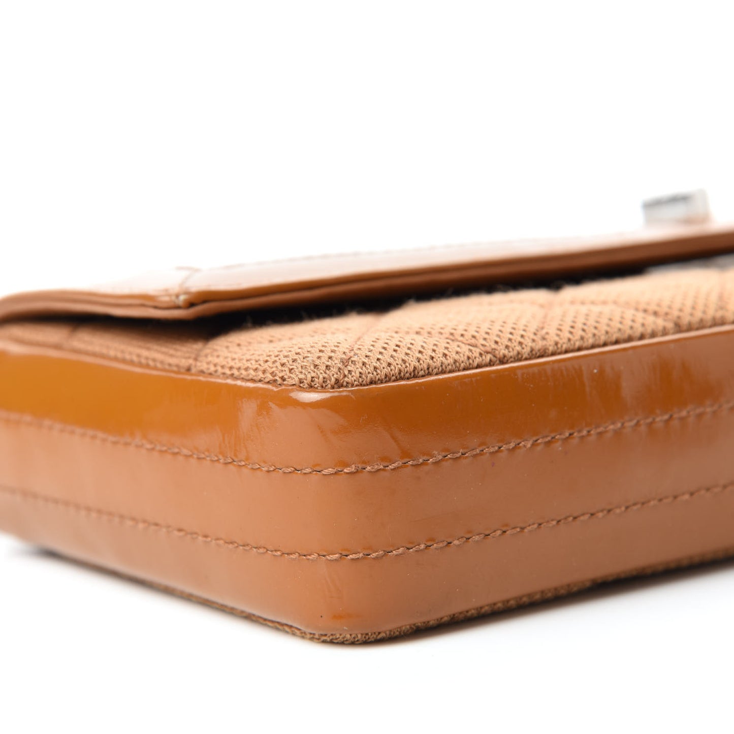Jersey Patent Quilted 2.55 Reissue East West Flap Brown