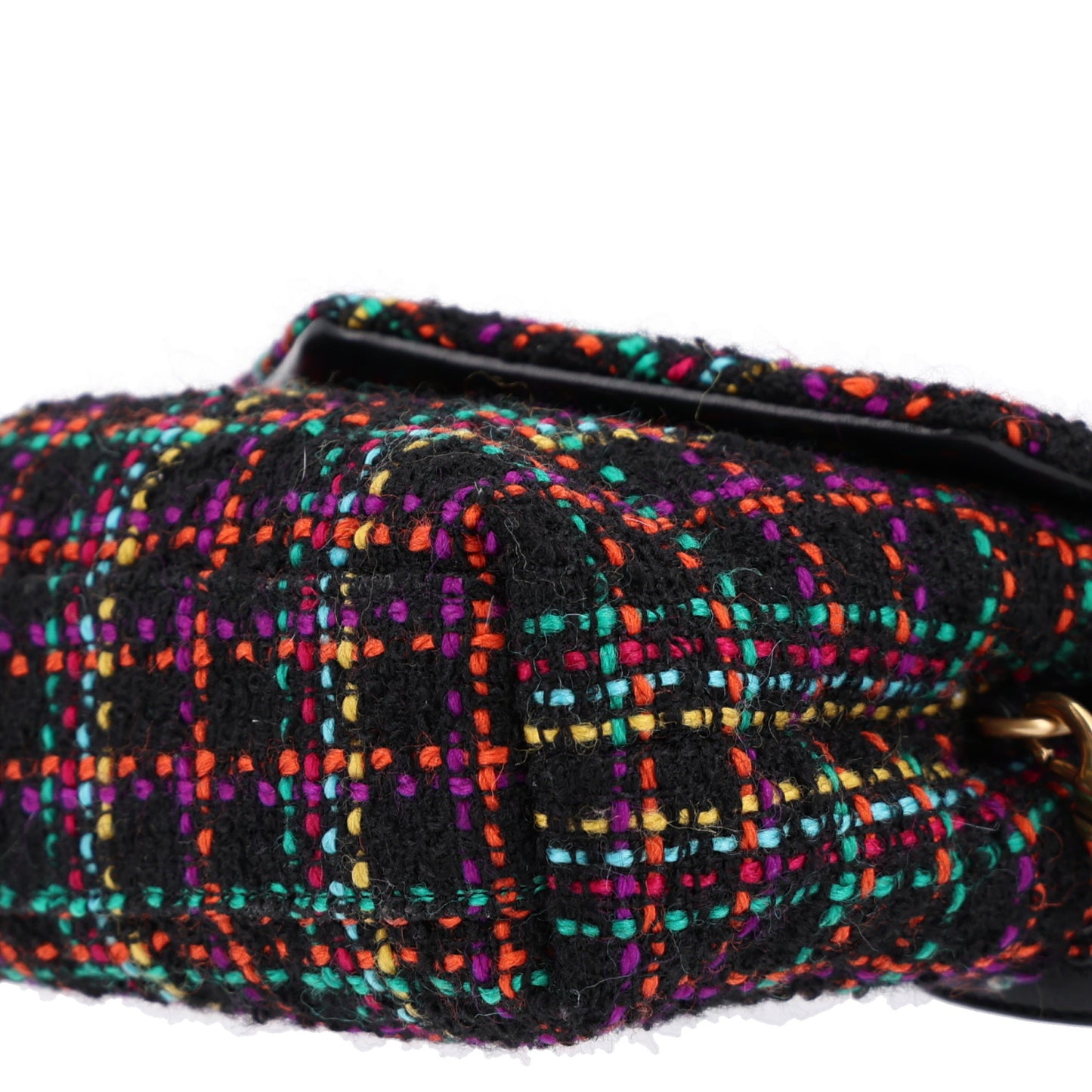 Tweed Toy Loulou Shoulder Bag Black