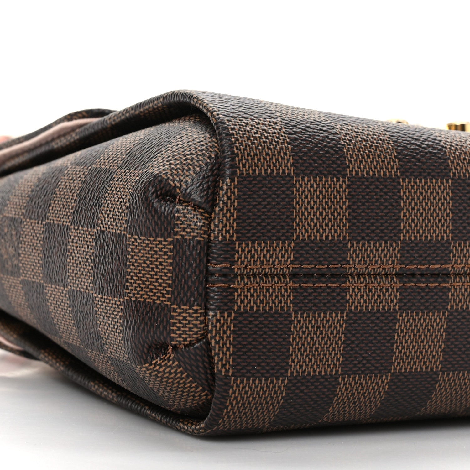 Louis Vuitton Damier Ebene Braided Croisette Cream Pink 7 of 8