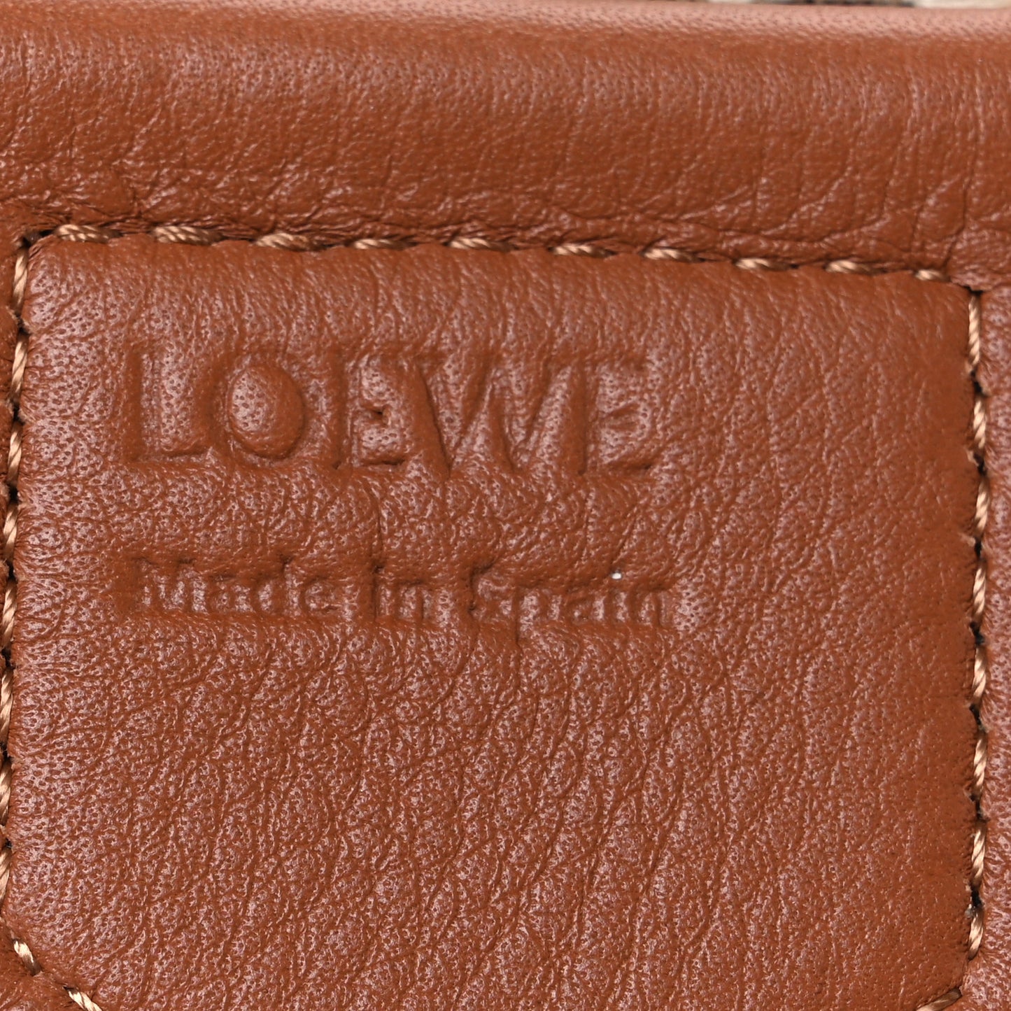 Calfskin Jacquard Anagram Strap Natural Tan