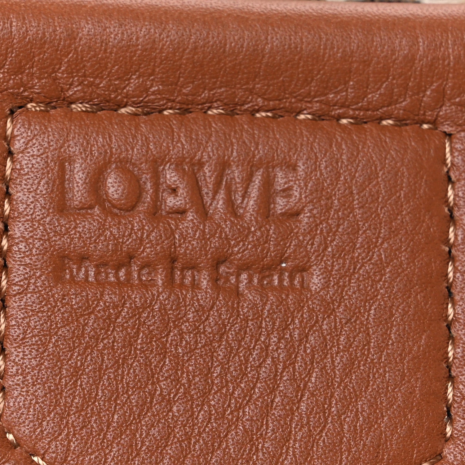 Loewe Calfskin Jacquard Anagram Strap Natural Tan 4 of 5