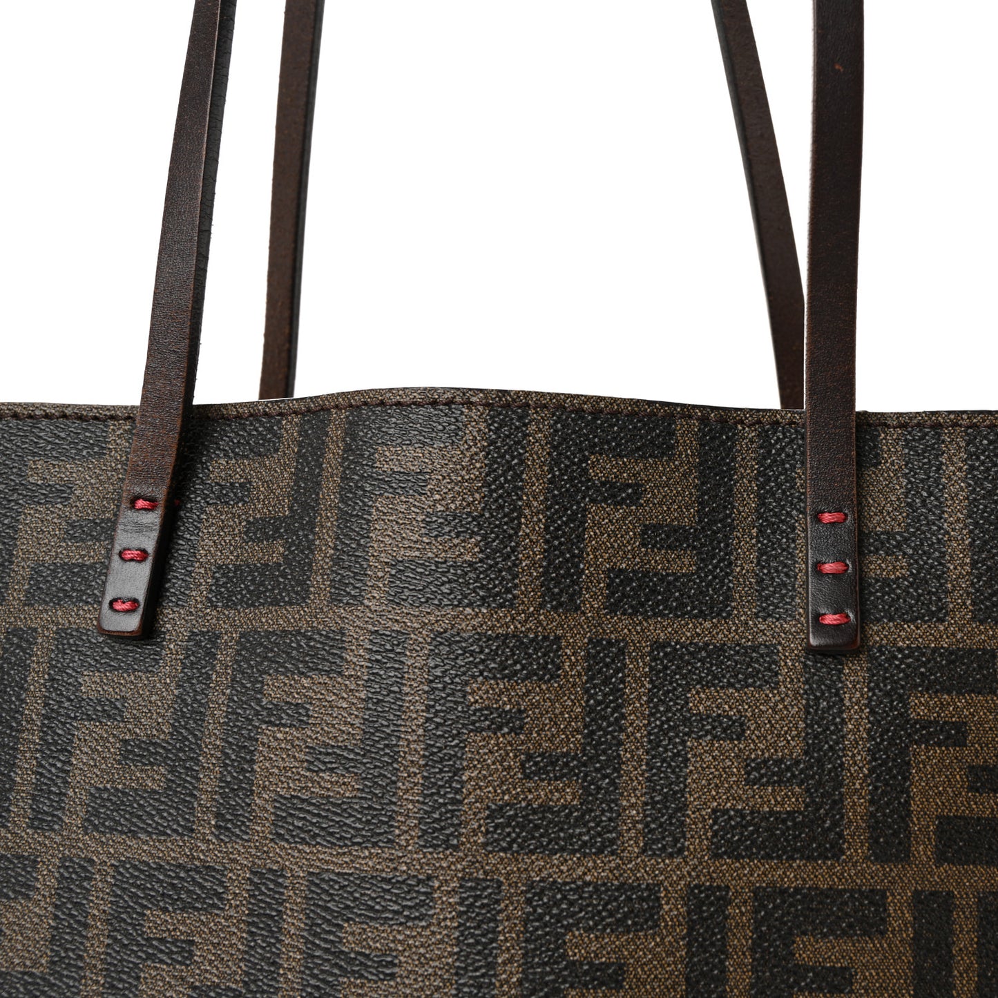 Zucca Spalmati Medium Roll Tote Tobacco Rosso