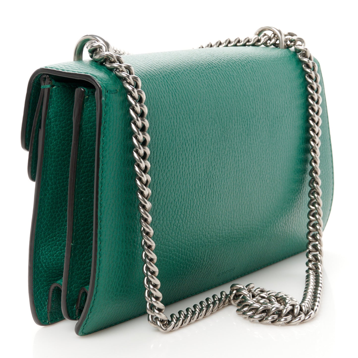 Pebbled Calfskin Small Dionysus Shoulder Bag Emerald