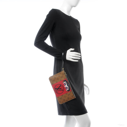 Louis Vuitton Reverse Monogram Kabuki MM GM Pochette 2 of 7