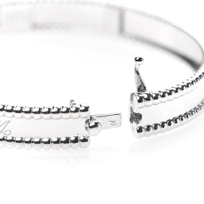 Van Cleef & Arpels 18K White Gold Perlee Signature Bangle Bracelet M 4 of 6