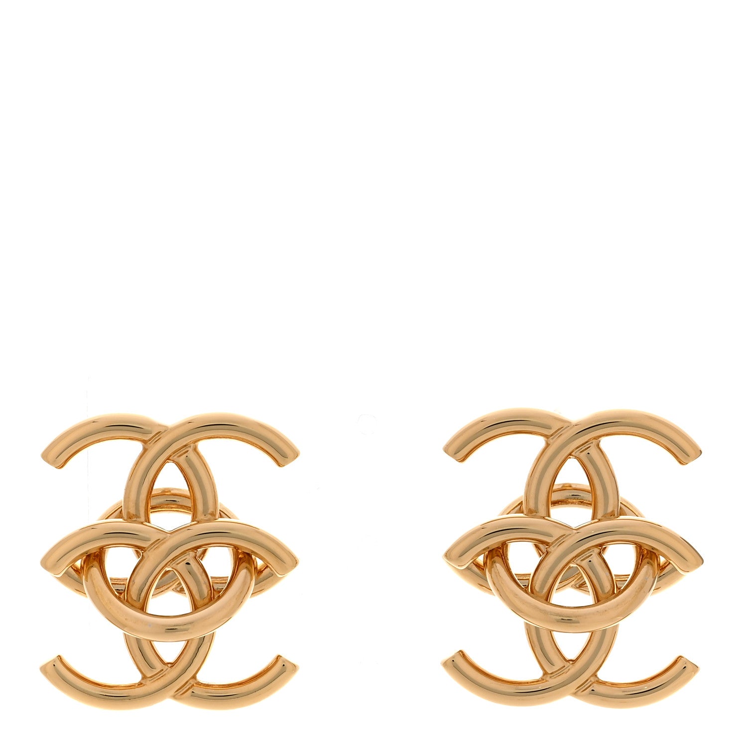 Chanel Metal CC Drop Earrings Gold 1 of 6