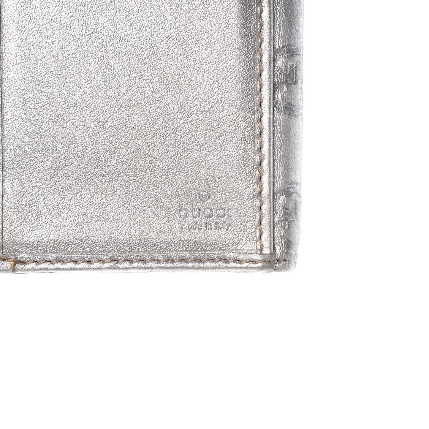 Guccissima New Britt Continental Snap Wallet Silver