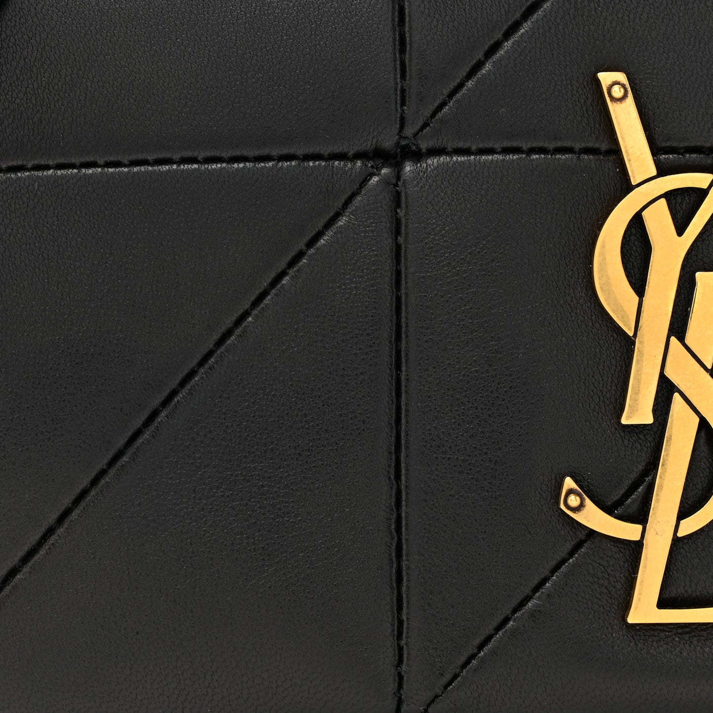 Lambskin Patchwork Monogram Small Jamie Black
