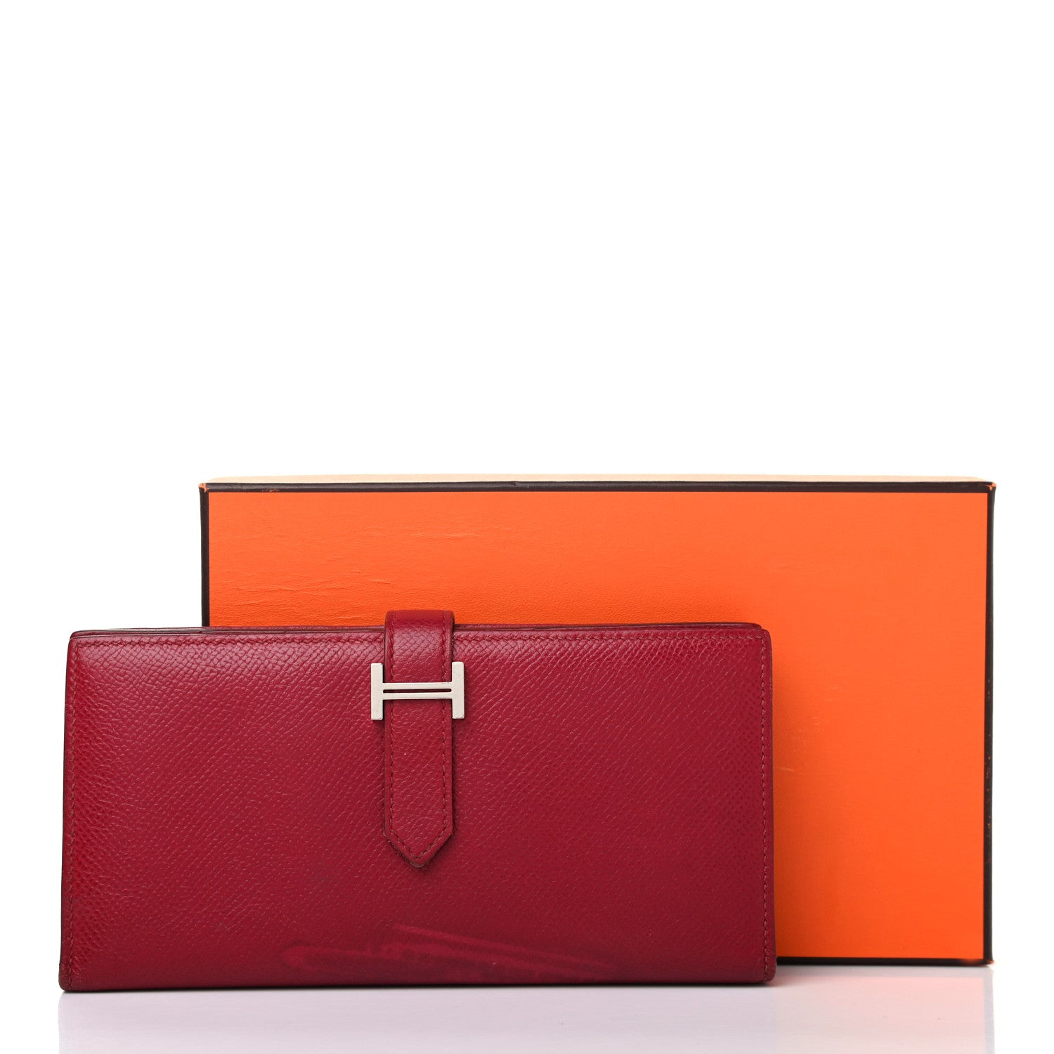 Hermes Epsom Bearn Gusset Wallet Rubis 9 of 9