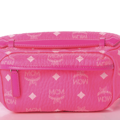 MCM Visetos Small Original Crossbody Bag Neon Pink 10 of 10
