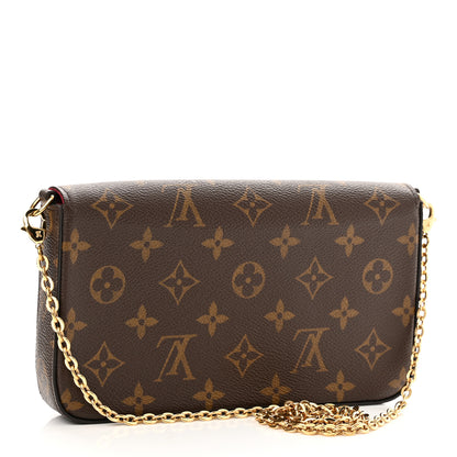 Louis Vuitton Monogram Pochette Felicie Chain Wallet Fuchsia 4 of 12
