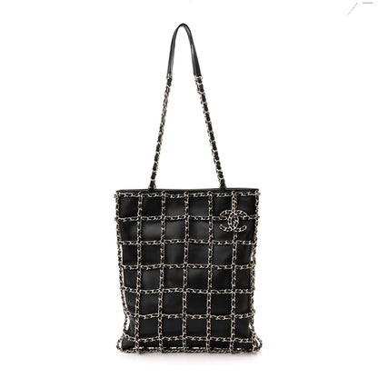 Chanel Lambskin Large Shopping Chain Tote Black 1 of 10