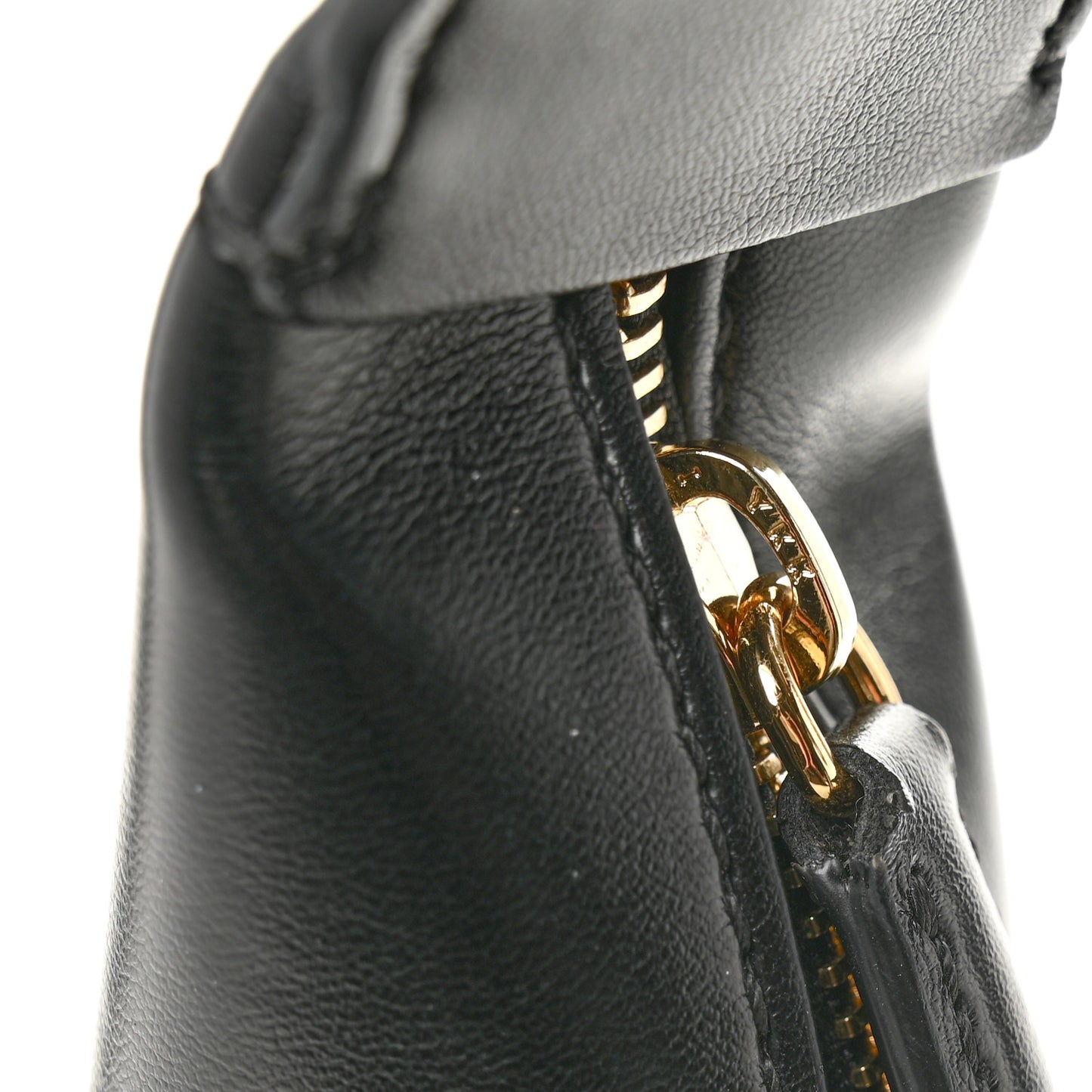 Eco Alter Nappa Perforated Logo Small Hobo Black