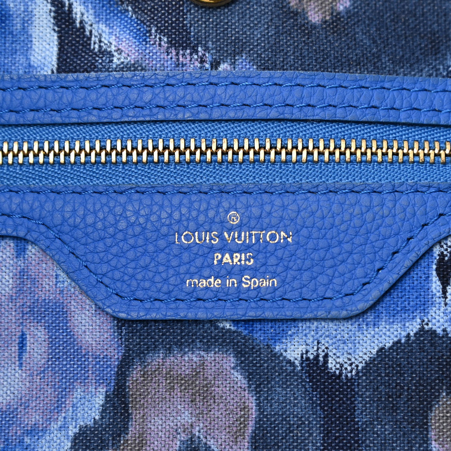 Louis Vuitton Monogram Articles de Voyage Ikat Neverfull MM Grand Blue 6 of 12