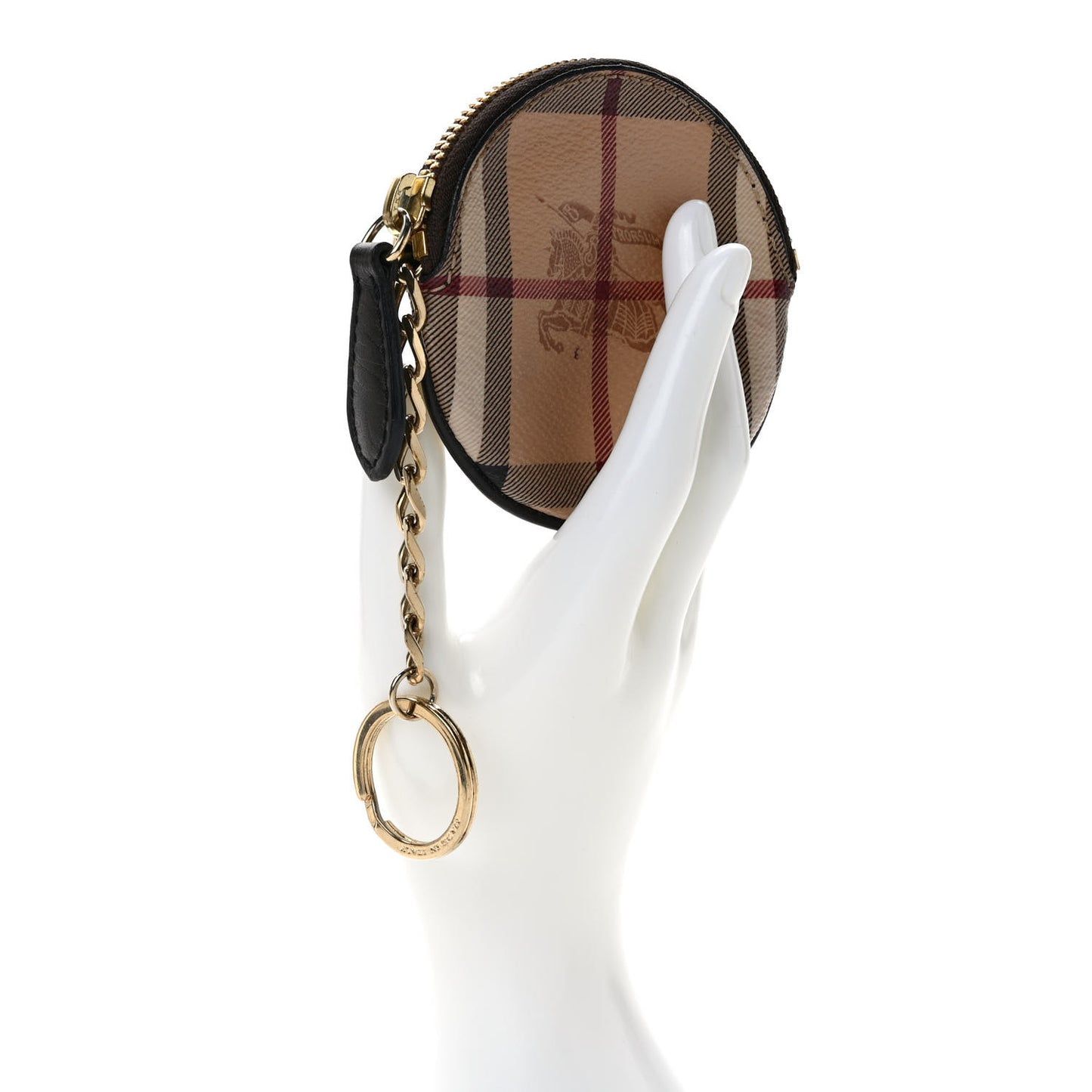 Haymarket Check Zip Round Coin Purse Black