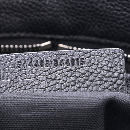 Alexander McQueen Pebbled Calfskin Mini Skull Padlock Zip Around Tote Black 7 of 15