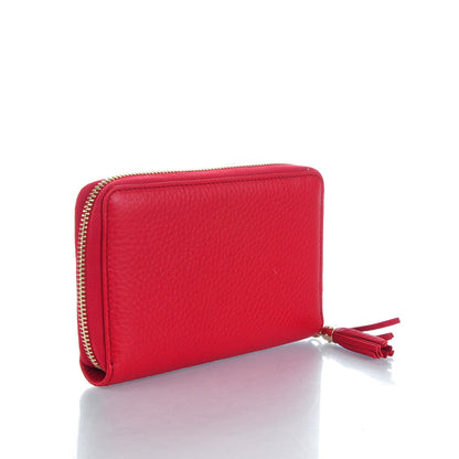 Gucci Calfskin Medium Soho Zip Around Wallet Tabasco Red 3 of 7