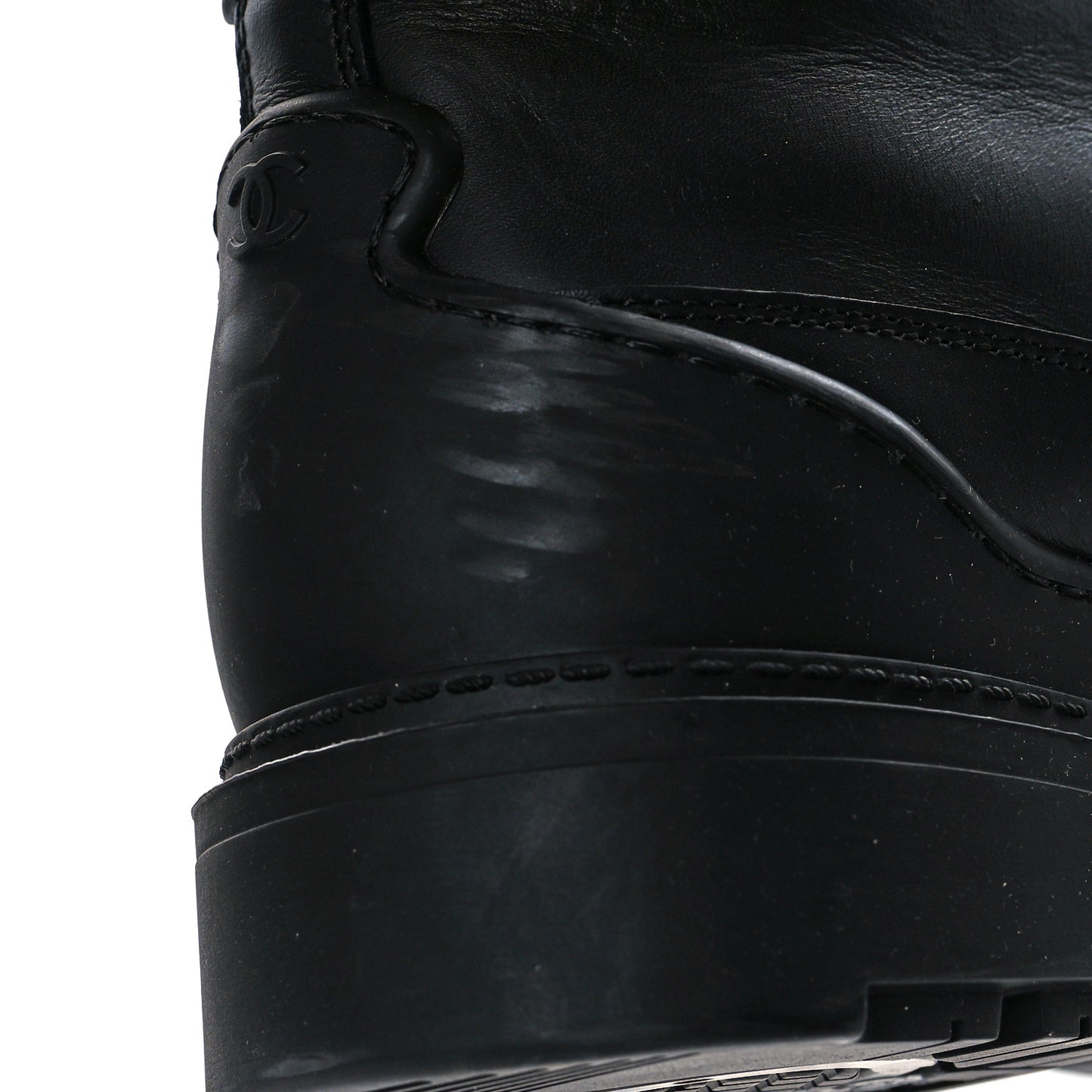 Calfskin Nylon CC Ankle Snow Boots 39.5 Black