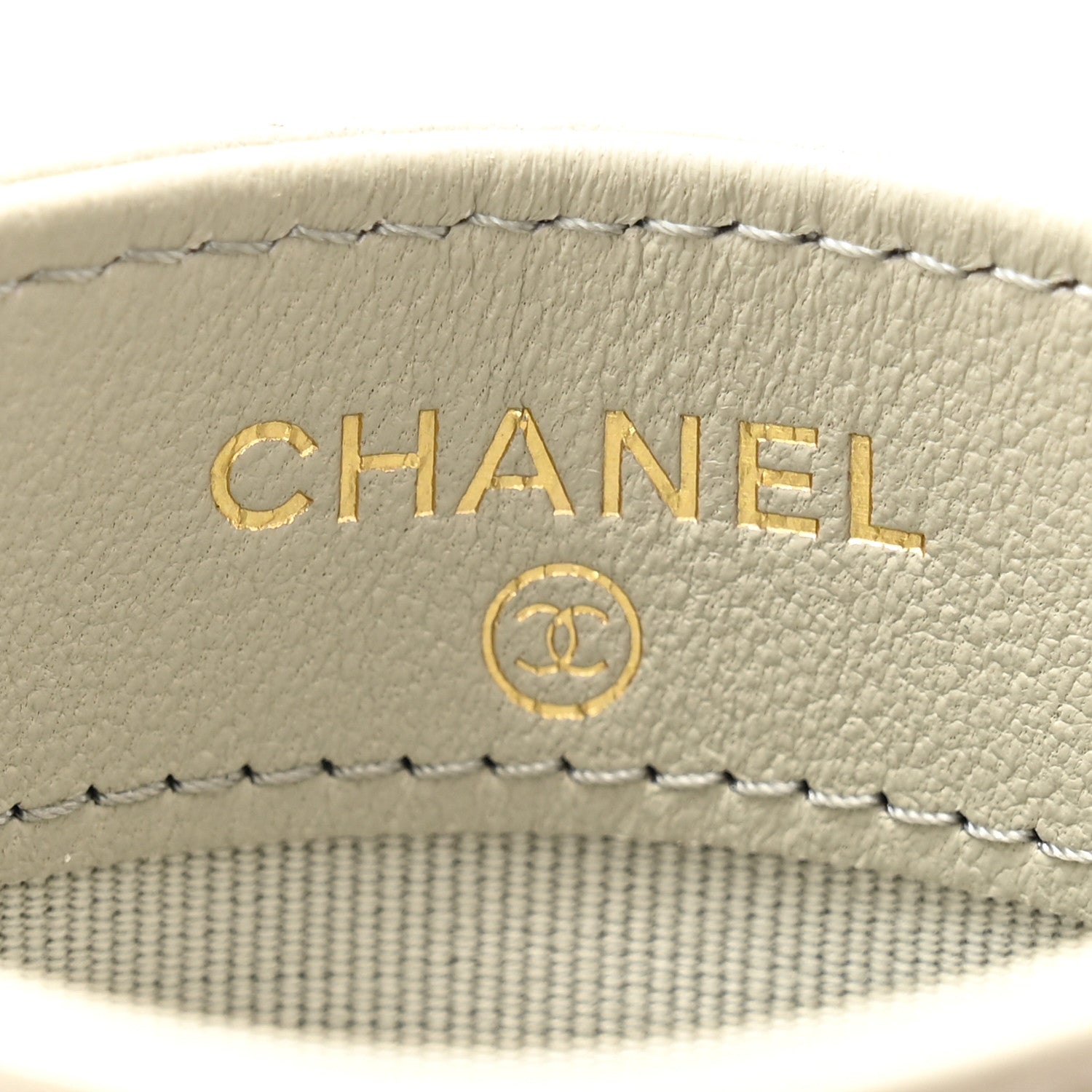 Chanel Lambskin Quilted Card Holder Grey 6 of 10