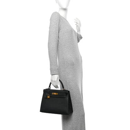 Hermes Epsom Kelly Sellier 28 Black 2 of 11