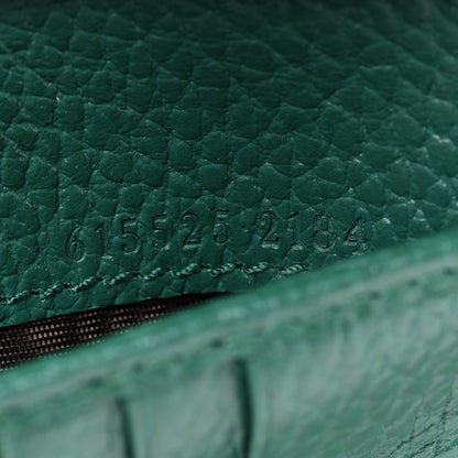 Gucci Dollar Calfskin Interlocking G French Wallet Emerald 8 of 9