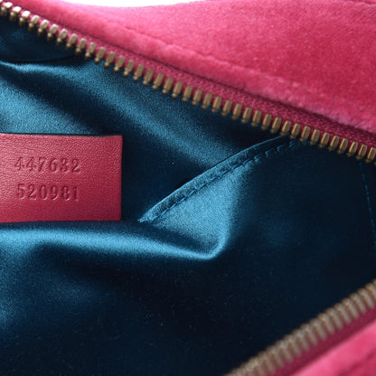 Gucci Velvet Matelasse Small GG Marmont Chain Shoulder Bag Light Raspberry Rose 7 of 12